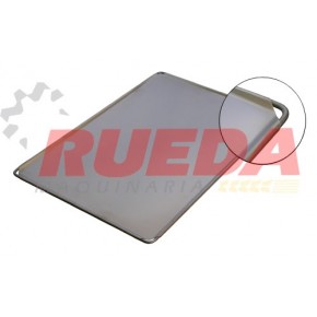 BANDEJA  INOX. CON BORDE DE VARILLA INOX. INFERIOR 40 x 60 CM.