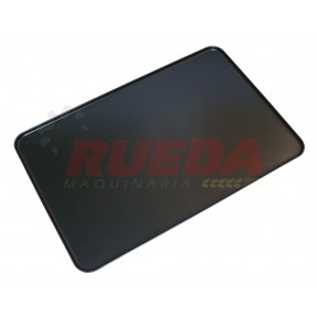 BANDEJA HIERRO PAVONADO EMBUTIDA BORDES DOBLADOS 60 X 40 CM.