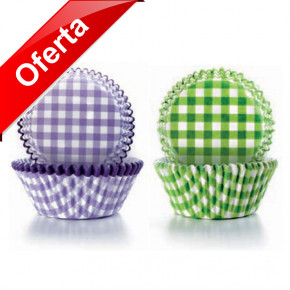 CÁPSULA MAGDALENA / CUPCAKE CUADROS (50 + 50 UNIDADES)