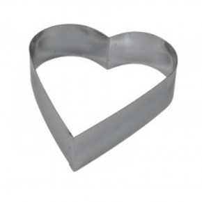 MOLDE CORAZÓN INOXIDABLE 8 x 4,5 CM.