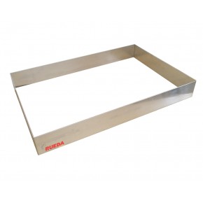 FAJA RECTANGULAR DE ACERO INOX 29 X 39 X 4 CM.