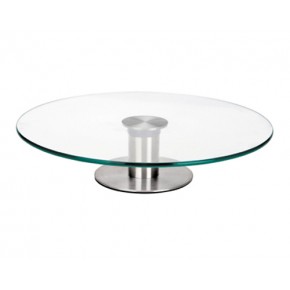 SOPORTE TARTA GIRATORIO INOX. 30 cm.
