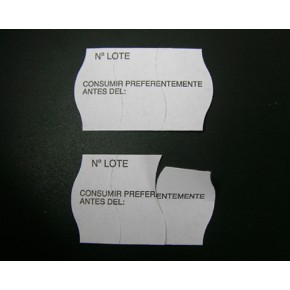 ETIQUETA PREIMPRESA 26 X 16 mm. ANTIFRAUDE